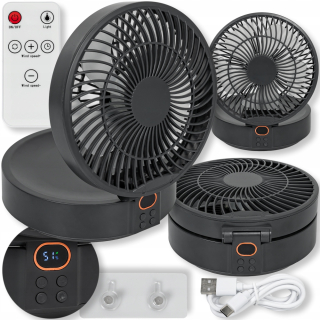 Mini ventilátor Heckermann WSK302, čierny